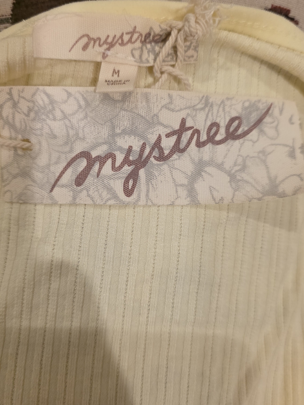 Mystree Soft Yellow Ribbed Cami with Adjustable Straps - Picture 3 of 3